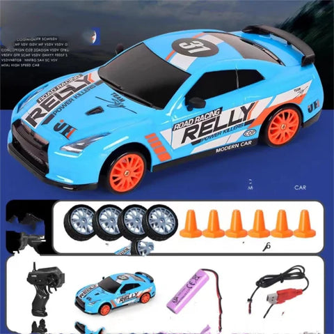 Drift RC Car – High-Speed Remote Control Car with Racing Tires - 124 Track GTR / Standard