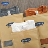 Dukeen 280gsm Oversized Cotton T-Shirt for Men – Summer Short Sleeve Casual Solid Color Tee
