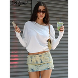 Dulzura Sexy Elegant One-Shoulder Long Sleeve Top for Women – Irregular Design Birthday Party & Office Wear