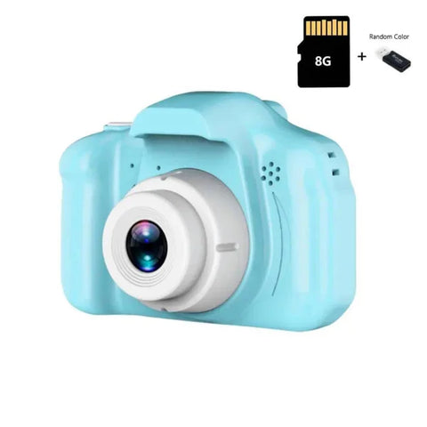 Waterproof Kids Camera - Blue 8G TF Card