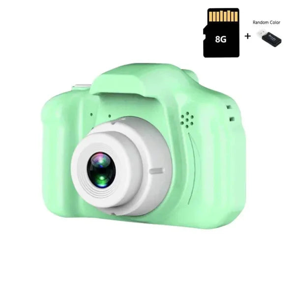 Waterproof Kids Camera - Green 8G TF Card