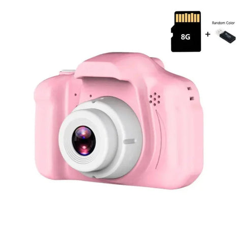 Waterproof Kids Camera - Pink 8G TF Card