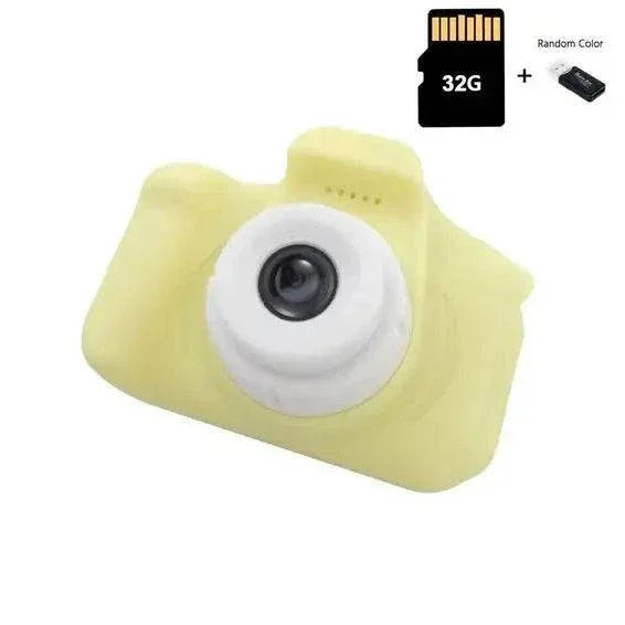 Waterproof Kids Camera - Yellow 32G TF Card