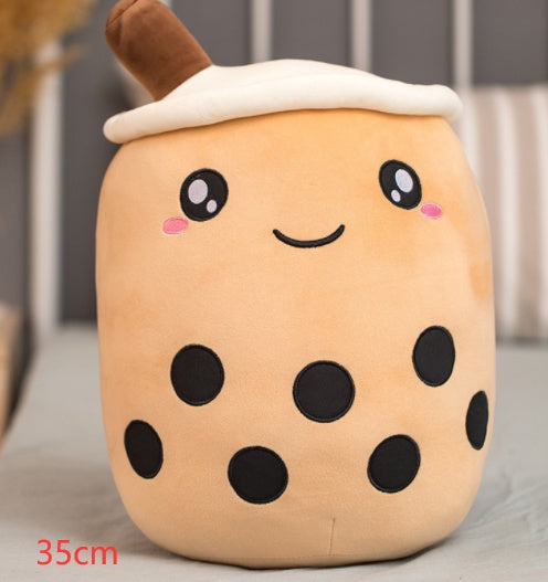 Cute Fruit Drink Plush Doll and Stuffed Animal Hugging Pillow - Brown / 35CM