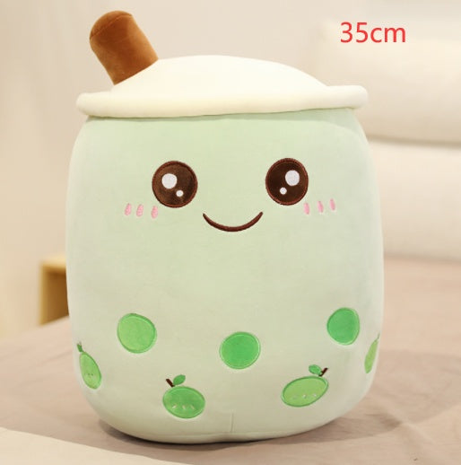Cute Fruit Drink Plush Doll and Stuffed Animal Hugging Pillow - Green / 35CM