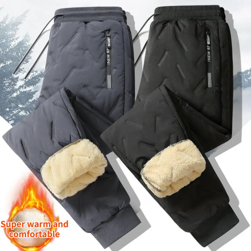 Men’s Winter Fleece Sweatpants with Warm Waterproof Thermal Design