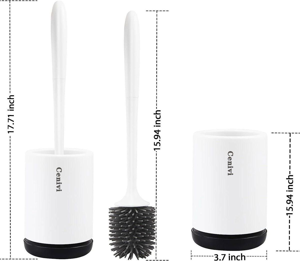 Non-stick Hair Soft Plastic Brush Head Toilet - Flooring