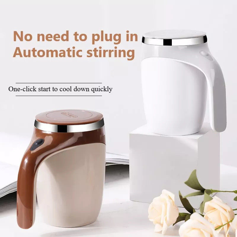 Portable Automatic Stirring Cup for Coffee and Tea