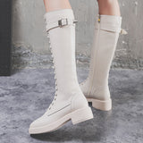 Women Long Flat Boots with Single Lining or Velvet Options