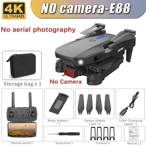 E88Pro RC Drone with Dual HD Camera and Altitude Hold Mode - No-camera-E88
