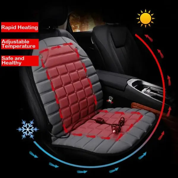 EAFC 12V Heated Car Seat Cushion – Winter Heating Pad & Warmer Seat Protector for Vehicles