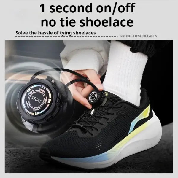 easy installation Automatic Shoelaces Without ties Black white Swivel Buckle Laces Thick Rope Sneakers Shoelace Shoe