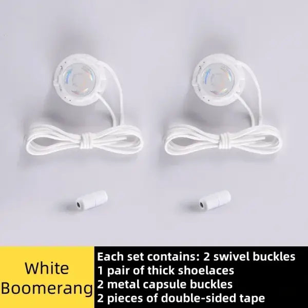 easy installation Automatic Shoelaces Without ties Black white Swivel Buckle Laces Thick Rope Sneakers Shoelace Shoe