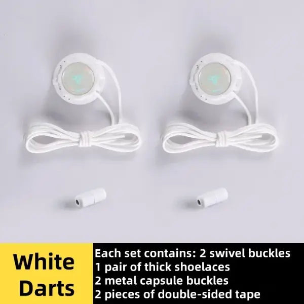 easy installation Automatic Shoelaces Without ties Black white Swivel Buckle Laces Thick Rope Sneakers Shoelace Shoe