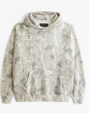 Loose Type Floral Print Lantern Sleeve Unisex Hoodie - Camouflage / 2XL