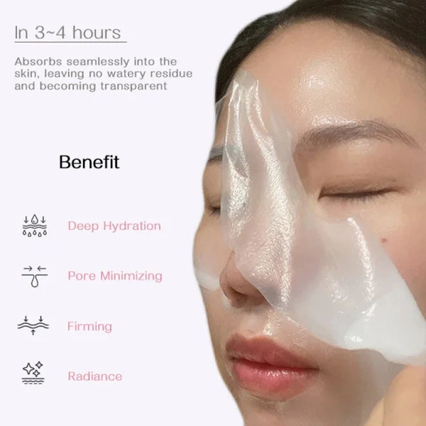 Collagen Wrinkle Remover Facial Mask Deep Moisturizing Whitening Soluble Hydrogel Mask Smooth Brighten Korean Skin Care
