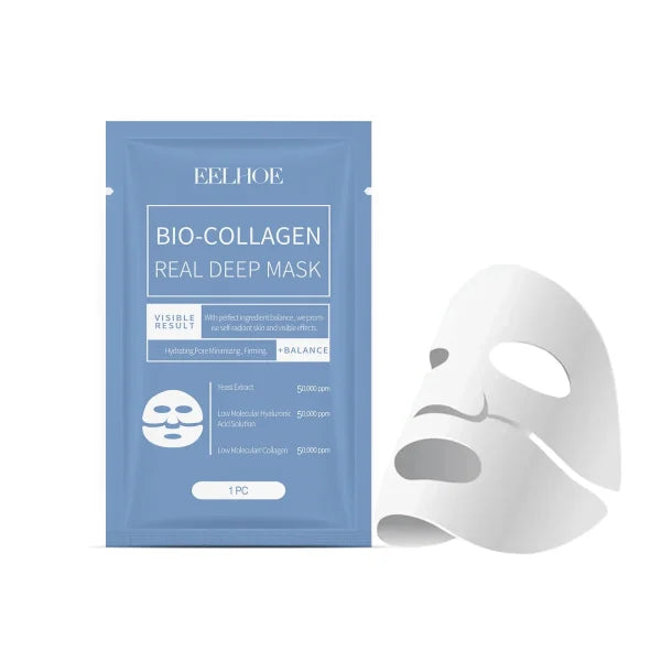 Collagen Wrinkle Remover Facial Mask Deep Moisturizing Whitening Soluble Hydrogel Mask Smooth Brighten Korean Skin Care