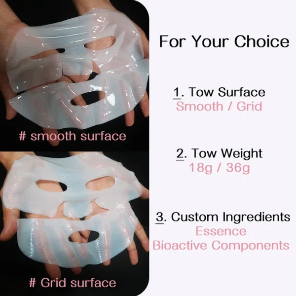 Collagen Wrinkle Remover Facial Mask Deep Moisturizing Whitening Soluble Hydrogel Mask Smooth Brighten Korean Skin Care