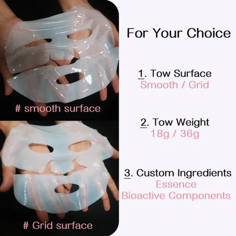 Collagen Wrinkle Remover Facial Mask Deep Moisturizing Whitening Soluble Hydrogel Mask Smooth Brighten Korean Skin Care