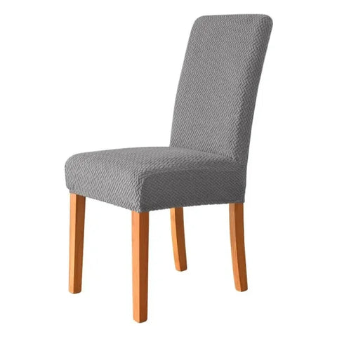 Elastic Chair Cover for Dining & Living Room - Universal Size Durable Seat Protector - Grey