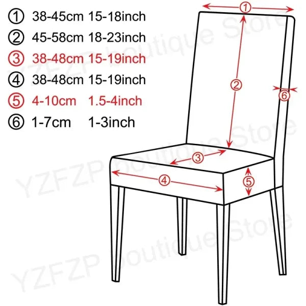 Elastic Chair Cover for Dining & Living Room - Universal Size Durable Seat Protector