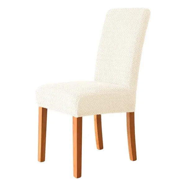 Elastic Chair Cover for Dining & Living Room - Universal Size Durable Seat Protector - Beige