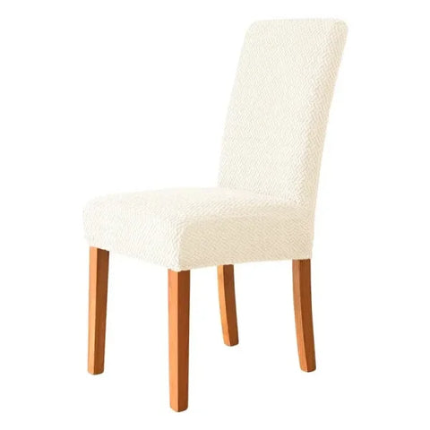 Elastic Chair Cover for Dining & Living Room - Universal Size Durable Seat Protector - Beige