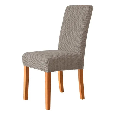 Elastic Chair Cover for Dining & Living Room - Universal Size Durable Seat Protector - Khaki