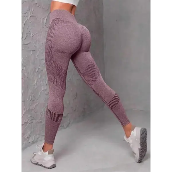 Elastic High Waist Leggings Women Knitted Solid Tights Seamless Butt Lift Fitness Yoga Fashion Skinnly Gym Sports