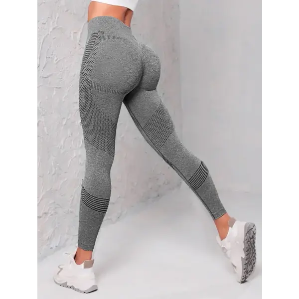 Elastic High Waist Leggings Women Knitted Solid Tights Seamless Butt Lift Fitness Yoga Fashion Skinnly Gym Sports