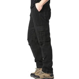 Elastic Waist Tactical Jogging Pants Pure Cotton Loose Outdoor Work Style