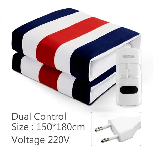 Thick Electric Heating Blanket 220V with Thermostat – Winter Body Warmer 70×150 / 120×150 / 150×180 cm - Red 150X180CM