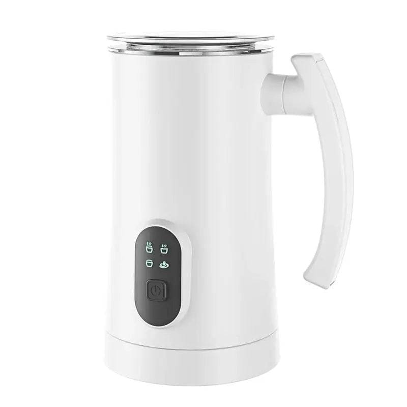 Electric Milk Frother - 4-in-1 Coffee Frother with EU Plug - White