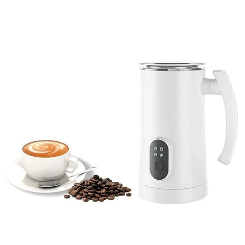 Electric Milk Frother - 4-in-1 Coffee Frother with EU Plug - White