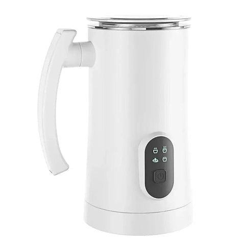 Electric Milk Frother - 4-in-1 Coffee Frother with EU Plug - White