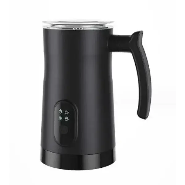 Electric Milk Frother Stainless Steel Whipping Machine for Perfect Foam - Black1 / EU