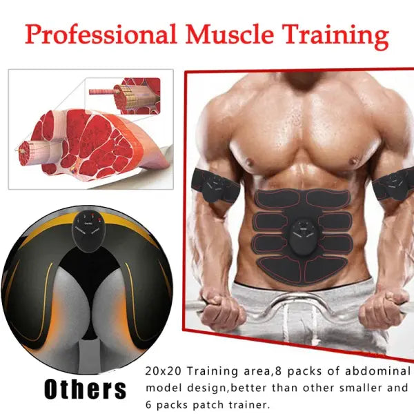 Hip Trainer Abdominal Wireless EMS Composite Material Slimming Massager
