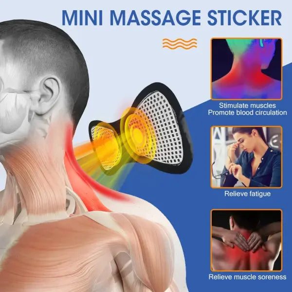 Electric Neck Massager EMS Muscle Massage Stimulator Low Frequency Instrument Back Cervical Calf Patches Pain Joints