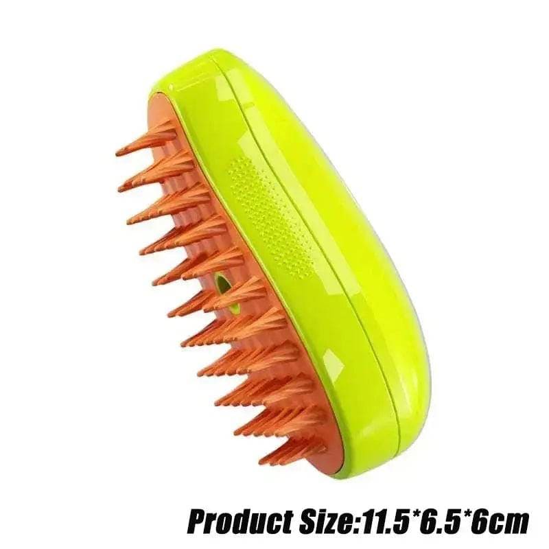 Electric Pet Brush – 3-in-1 Grooming Tool for Cats & Dogs - Green-1PC