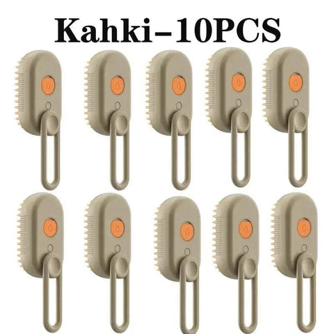 Electric Pet Brush – 3-in-1 Grooming Tool for Cats & Dogs - Kahki-10PCS