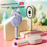 Electric Spray Air Massage Comb Essential Oil Hair Brush Anti-static Care - None