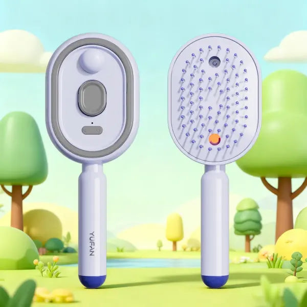 Electric Spray Air Massage Comb Essential Oil Hair Brush Anti-static Care - None