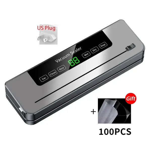 Vacuum packaging machine with fully automatic sealing and built-in cutter - US 100Pcs / China Mainland