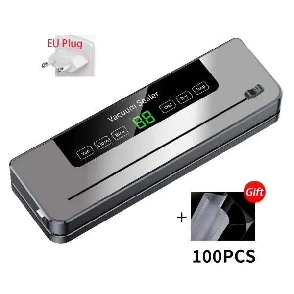 Vacuum packaging machine with fully automatic sealing and built-in cutter - EU 100Pcs / China Mainland