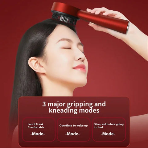 Electric Vibration Massage Comb Red Light Therapy Hair Growth Massage Scalp Brush Anti Hair Loss Liquid Oil Applicator Hair Care - Himpall