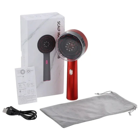 Electric Vibration Massage Comb Red Light Therapy Hair Growth Massage Scalp Brush Anti Hair Loss Liquid Oil Applicator Hair Care - Himpall