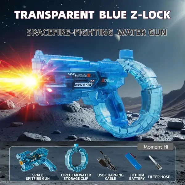 Electric Water Blaster Large Capacity – Powerful Automatic Outdoor Toy - DEEP BLUE