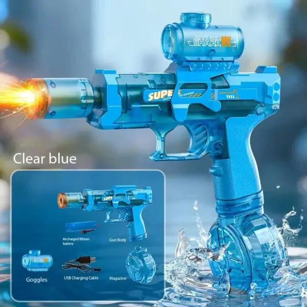 Outdoor Beach Water Gun with Light Sprays for High-Speed Combat - black-D