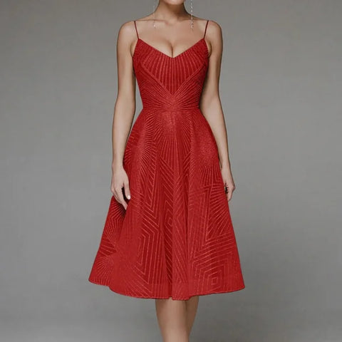 Elegant A-Line Lace Wedding Dress – Boho Chiffon Bridal Gown - Red / XS / CN