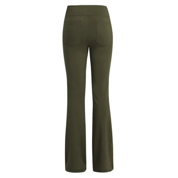 Elegant High Waist Palazzo Pants for Women - Flared Wide Leg OL Trousers